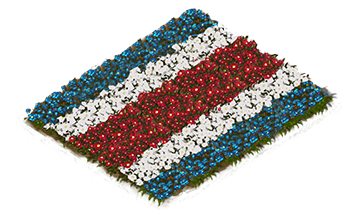 Building Costa Rican Flowerbed Flag Level 1