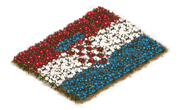Building Croatian Flag Flowerbed Level 1