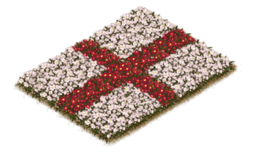 Building English Flag Flowerbed Level 1