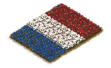 Building French Flag Flowerbed Level 1