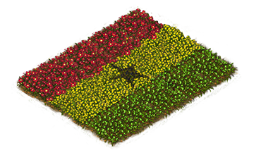 Building Ghanaian Flowerbed Flag Level 1