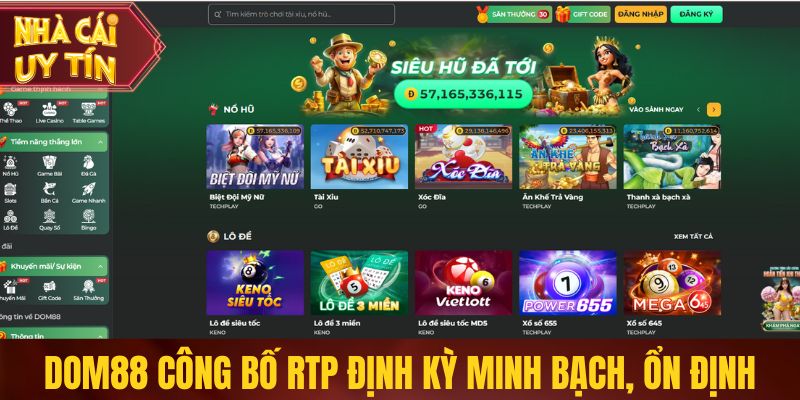 Top Nhà Cái Nhiều Chứng Chỉ Nhất Được Quan Tâm Nhất Năm 2026 Dom88 công bố RTP định kỳ minh bạch, ổn định